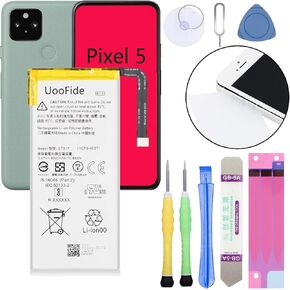 for Google Pixel 5 Battery Replacement, Compatible with HTC Google Pixel 5 All Carriers GTB1F with Professional Repair Tools Kit