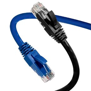 Cat 6 Ethernet Cable with FLUKE Test Report, Ethernet Cable 6ft(2-Pack),Cat 6 Cable(Cat6 Cables),Cat 6 Patch Cables,Snagless Short Internet Cables,RJ45 Network Cable-Black&Blue