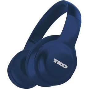 TKO Wireless Headphones with Compact Folding Design - Over-Ear Headphones with High Bass, AUX Port, SD Card, Noise-Cancelling, 8Hrs Playtime (Black)