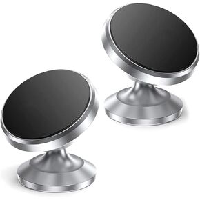 ZKFAR 2 Pack Car Phone Mount, Super Strong Adsorption Car Phone Holder, 360 Degrees Rotation Dashboard Car Mount Fits iPhone (Black)