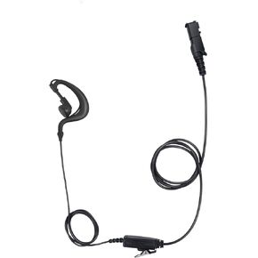 G Shape Ear Piece Ptt Mic Earpiece Two Way Radio Headset for Motorola Walkie Talkie xpr3300e xpr3500e xpr 3300e 3500e(Black,Wired)