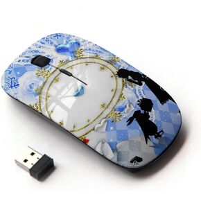 [ Optical 2.4G Wireless Mouse [ Alice in Wonderland Rabbit Picnic ]