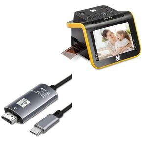 BoxWave Cable Compatible with Kodak Slide N Scan - SmartDisplay Cable - USB Type-C to HDMI (6 ft), USB C/HDMI Cable - Jet Black