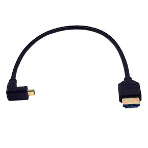 1ft Micro HDMI 8K to HDMI 8K Ultra HD Cable, 3D 48Gpbs Up Angle Micro HDMI 2.1 Male to Straight HDMI 2.1 Male Adapter Cable for Xbox PS4 PS5 TV Switch, Support 8K@60HZ 4K@120Hz