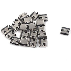 T Tulead 50 قطعة موصل USB صغير 16 دبابيس نوع C 3.1 USB أنثى مقبس متفرع لنقل البيانات والشحن in Kuwait