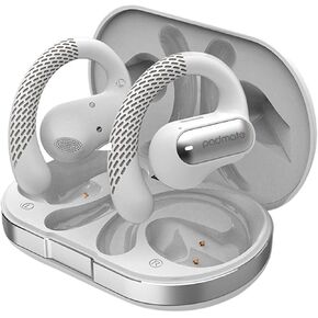 Padmate Open Ear Wireless Stereo Earbuds Bluetooth 5.3 Headphones Over 72hrs Playtime Charging Case, LED Power Display Over Ear Earhook, Noise Cancelling & Deep Bass Headset Sport White in Kuwait