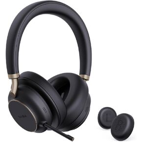 Yealink BH76 Plus Bluetooth Headset, Wireless Headset with Microphone for PC,Active Noise Cancelling, Retractable Hidden Mic Arm, Compatible with PC Mac, Works with Teams (Certified), Zoom & More