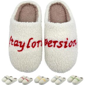 sharllen 1989 Taylors Slippers for Women Men Taylor's Version Slippers,Warm Plush Bedroom Slippers,Foam Slip on House Slippers,Indoor Outdoor Comfortable Soft Fuzzy Slippers