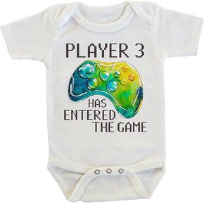 Player 3 Has Entered The Game Pregnancy Reveal Announcement Gift Onesie/Bodysuit