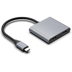 Smays USB C to dual HDMI adapter for 2 monitors, HDMI splitter for dual monitors