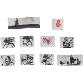 Keyboard Keycaps, Custom Keycap 10 Keys Sublimation Process Ink Martial Arts Windows Novelty Keycap Pbt Keycaps Clear Pattern DIY Mechanical Keyboard Universal Keycaps