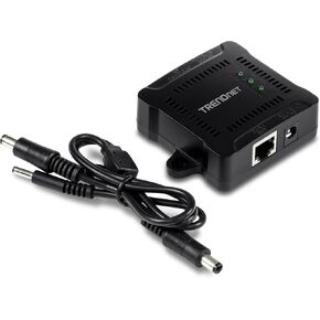 TRENDnet Gigabit PoE Splitter, 1 x Gigabit PoE Input Port, 1 x Gigabit Output Port, Black, TPE-104GS (Renewed)