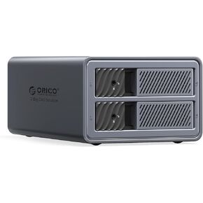ORICO RAID 2 Bay Hard Drive Enclosure USB 3.0 for 2.5/3.5 inch SSDs HDDs Up to 40TB Support 0/1/JBOD/CLEAR Modes Expansion Backup(Aluminum Alloy)-9828RU3