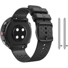 Watch Bands Compatible with Polar Vantage M / M2 / Vantage Grit X/X Pro, 22mm Soft Silicone Replacement Strap