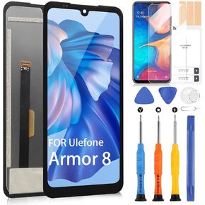 LCD Display Kits for ULEFone Armor 8 Screen Replacement Digitizer Touch Screen Full Assembly with Repair Tools