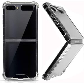 Clear Case for Galaxy Z Flip,Z Flip 5G Case,Ultra Thin Crystal Soft TPU Rubber Scratch Resistant Anti-Slip Phone Case for Samsung Galaxy Z Flip/Z Flip 5G (Clear)