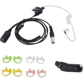 QD Quick Disconnect Lapel Mic Headset Quick-Release Police Microphone Earpiece for Motorola Radios P25 Digital APX 6000 7000 8000 APX6000 APX7000 APX8000 for LEOs Law Enforcement Officers