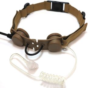 Covert Military Throat Mic Headset