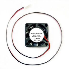 Cooling 25mm Case PC Fan for 25mm x 25mm x 7mm DC 5V 0.15A 2507 Brushless 2-Pin XH2.54 10000RPM