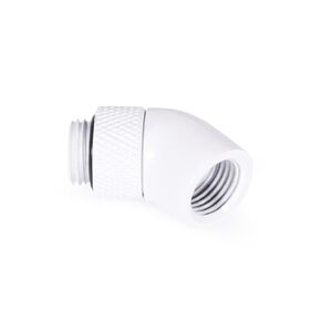 Alphacool 17487 Eiszapfen angled adaptor 45° rotatable G1/4 outer thread to G1/4 ínner thread - white
