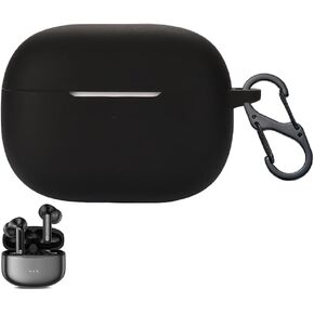 Silicon Case Cover Compatible with XIAOWTEK A40-PRO or SB03 Wireless Earbuds, Protective Skin with “S" Shaped Dual Carabiner, with Hole for Charging