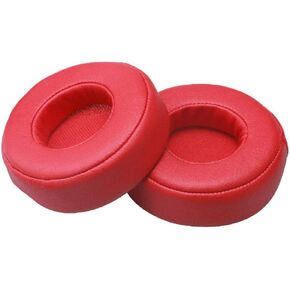 Pro Earpads Replacement Ear Pads Cushion Cover Ear Cups Repair Parts Compatible with Monster Beats by Dr. Dre Pro Detox Headphones Red