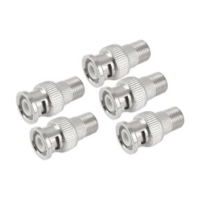 uxcell 5 Pcs F-type Female to BNC Male Coax Connector Adapter for RG6 RG59
