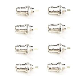 BNC Chassis Panel Mount Socket Female Jack Solder Type Connectors Adapter 8Pack