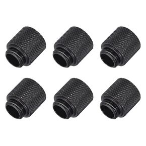 MECCANIXITY Male to Female Extender Fitting G1/4 x 20mm for Water Cooling System Black 6pcs