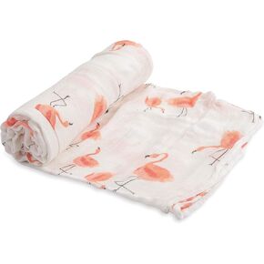 Little Unicorn – Pink Ladies Deluxe Swaddle | Single | 100% Rayon Muslin from Bamboo | Super Soft | Newborns and Infants | Large 47" x 47" | Machine Washable