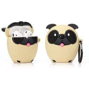 Silicone Case Cover Compatible with Apple Airpods 1&2[Cute Pet Design](Bago)