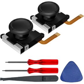 TMR Hall Joystick for Nintendo Switch/OLED/Lite Joy-Con, Zero Drift Hall Effect Joystick Replacement for Switch Controller, Tunnel Magnetic Resistance Thumbsticks with Tools Kit (1 Pair)
