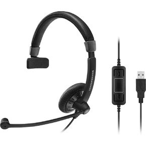 Sennheiser SC 40 USB MS (506498) - Single-Sided Business Headset | For Skype for Business | with HD Sound, Noise-Cancelling Microphone, & USB Connector (Black)