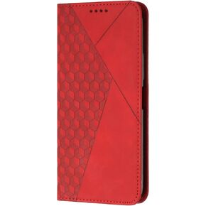 متوافق مع هاتف Motorola Moto G Stylus 5G (2024) جراب محفظة ذو ملمس جلدي مغناطيسي قوي مع حامل بطاقات وغطاء واقٍ قابل للطي، بني