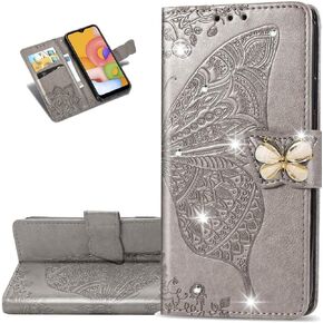 Samsung Galaxy Note 10 Plus Case Bling Diamond Butterfly Embossed Wallet Flip PU Leather Magnetic Card Slots with Stand Cover for Samsung Galaxy Note 10 Plus Diamond Butterfly Rose Gold SD