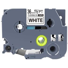 1PK Black on White Flexible ID Cable and Wire Label Tape Compatible for Brother P-Touch TZe-FX261 TZ FX261 Tze FX261(36mm x 8m)