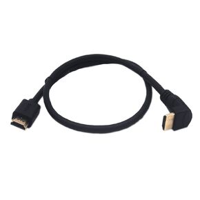 2ft HDMI 4K Adapter Cable, 90 Degree Right Angle HDMI Male to HDMI Male Cable, HDMI 2.0 Version HD High Speed Shield Cord, 4K@60HZ (Right Angle Male)