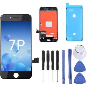 Screen Replacement Kit for iPhone 7 Plus, 5.5" Display Assembly, Tool for A1661, A1784, A1785 Models, Black
