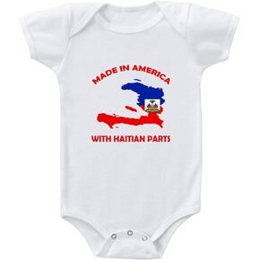 Speedy Pros Baby Bodysuit Made in America with Haitian Parts Cotton Boy & Girl Clothes White
