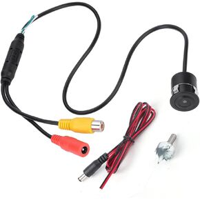 Mini Waterproof Camera, 120° Wide Angle Wired IP68 Waterproof Mini Color CCTV CCD Security Camera with Night Vision for Car Monitor