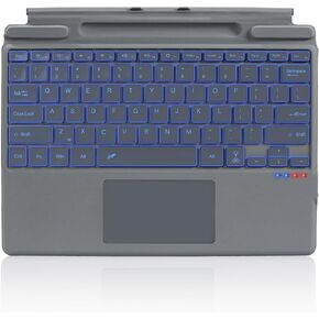 FERRISA Surface Pro 8 Keyboard, 7 Color Backlight Wireless Keyboard for Microsoft Surface Pro 8/Pro 9/Pro 10/Pro X Type Cover, Ultra-Slim Surface Pro Keyboard with Strong Magnetic