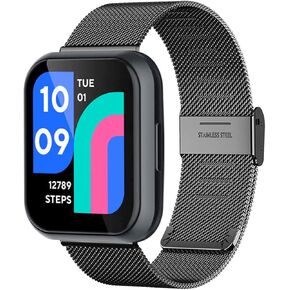 Bands Compatible with Wyze Watch 47/44mm for Women Men, Breathable Stainless Steel Metal Mesh Band, Adjustable Replacement Strap for Wyze Smart Watches