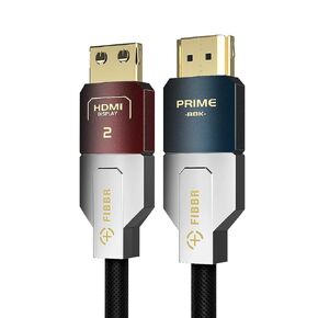 FIBBR 8K HDMI 2.1 Cable 6.6FT/2M, 48Gbps High Speed Fiber Optic HDMI Cable Support 8K@60Hz, 4K@120Hz/144Hz, HDR, eARC, D0lby Vision for PC, Laptop, TV, Projector, PS5