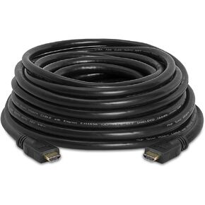 Cmple - High Speed HDMI Cable 25 FT for In-Wall Installation with 4K 60Hz, Ethernet, 2160p, 3D, HDR (ARC), Ultra HD - 25 Feet, Black