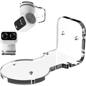 Wall Mount Acrylic Bracket Compatible with Eufy Security Indoor Cam S350, Acrylic Surveillance Bracket with Adhesive and Screws, Indoor/Outdoor, Better Camera Angles,1Pack