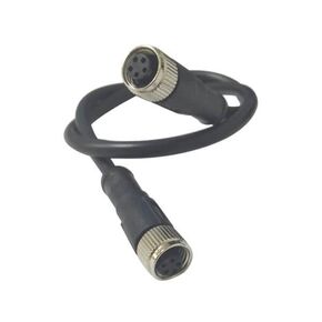 M8 Cable Female to Female Straight Double Ended Cable Cordsets (A Code 4 Pin 1M/3.3ft Cable)