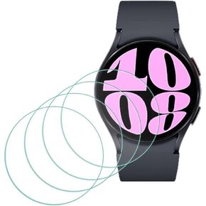 MTHGH Screen Protector for Samsung Galaxy Watch 6/5/4 40mm Accessories[4 Pack] Tempered Glass 9H Hardness Anti-Scratch Bubble Free Film Ultra-Thin Protective Cover