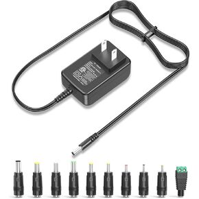 31V 1A 0.5A Charger 31.0V 1.0A Power Cord AC Adapter 31W Switching Power Supply DC 31V 1000mA 500mA Adaptor Regulated Transformer with 10 Interchangeable Jacks Plug UL Listed