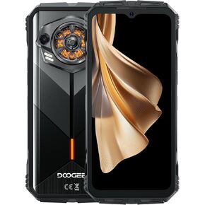 DOOGEE S punk Rugged Smartphone Android 14, Breathing Light, 34mm Large Speaker, 10800mAh, 6.58" FHD+ Display, 16GB RAM+256GB ROM, 50MP Camera, Octa Core, 4G Dual SIM Cell Phone, Face ID, NFC, Black