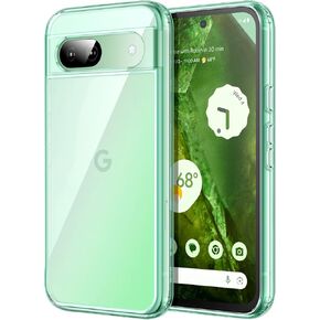 JETech Case for Google Pixel 8a 6.1-Inch 2024, Non-Yellowing Shockproof Bumper Protective Phone Cover, Anti-Scratch Hard PC Back (Clear)